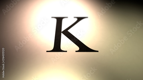 Cuadro en lienzo Cinematic Letter Sliding Across Camera - K