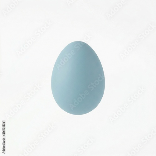 Blue egg on a light background for culinary and decorative use  