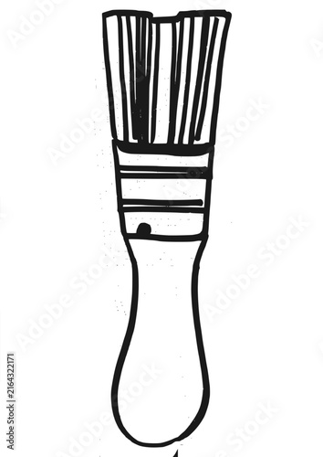 Hand drawn paintbrushes set vector illustration isolated on white background
