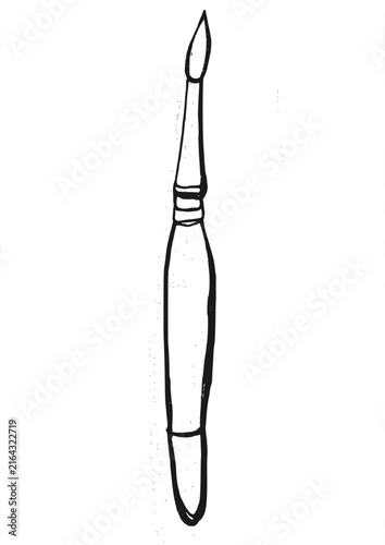 Hand drawn paintbrushes set vector illustration isolated on white background