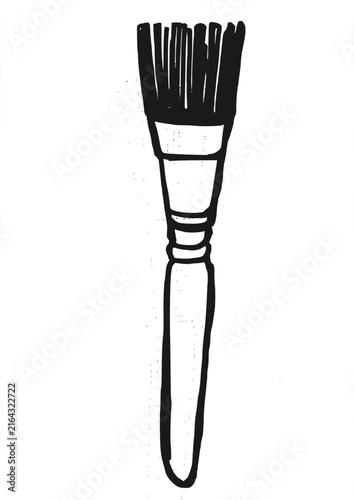 Hand drawn paintbrushes set vector illustration isolated on white background