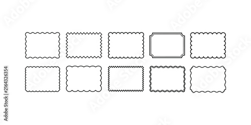 Decorative Frame Border Silhouette Set