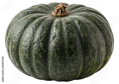 Green Kabocha Pumpkin Isolated on Transparent Background