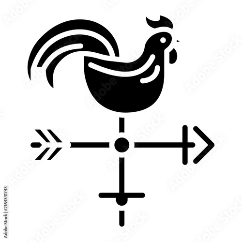 Bild auf Leinwand Weathercock Icon