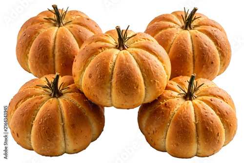 Small Pumpkin Group Isolated on Transparent Background