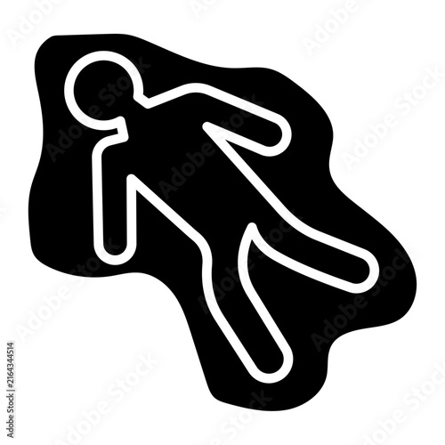 Bild auf Leinwand Dead Body Icon