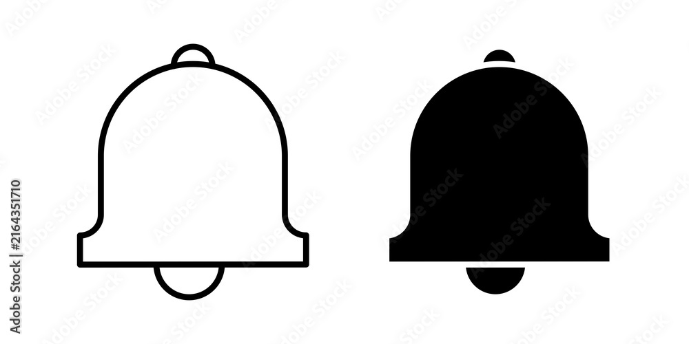 Fototapeta premium Notification bell icon line logos kit