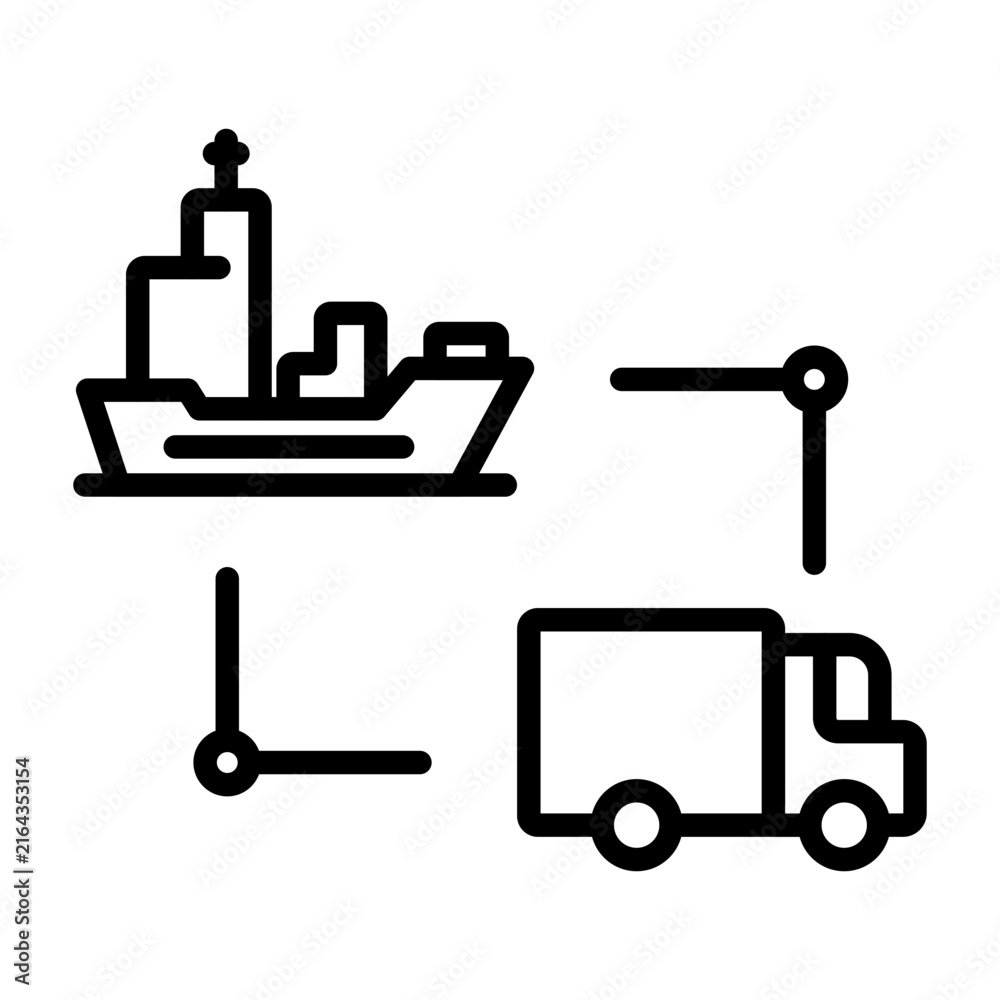 Obraz premium Import Export Icon