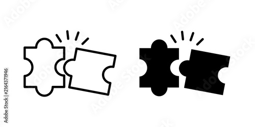 Foto Puzzle compatible icon simple symbols bundle