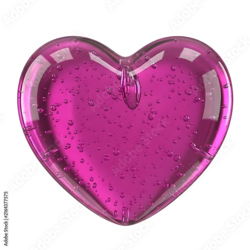 Shiny heart-shaped jewelry pendant