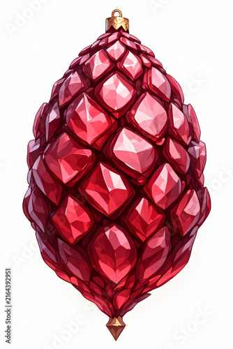 Red Christmas Glass Ball Ornament for Festive Holiday Tree Decoration and Seasonal Celebration