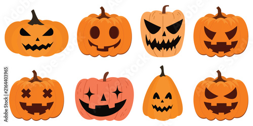 Halloween pumpkin holiday design. Holiday vector illustration isolated in white background for holiday spooky trick or treat collection.