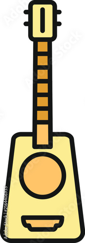 Bild auf Leinwand Simple balalaika string instrument displaying a folk music theme