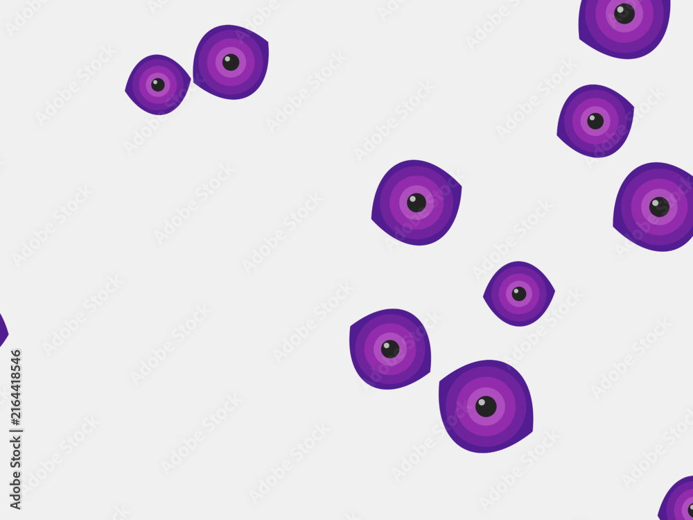 Fototapeta premium Mediterranean Evil Eye Scattered Vector Design
