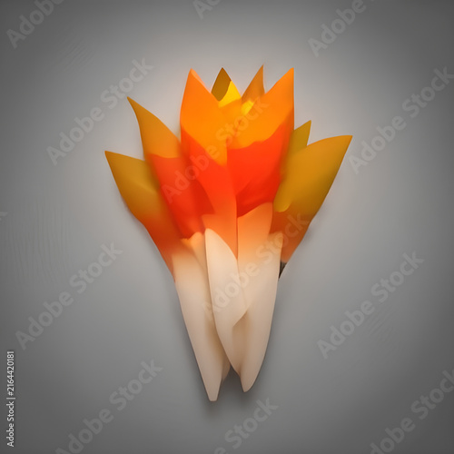 Colorful Paper Tulip Flower Craft for Decoration.