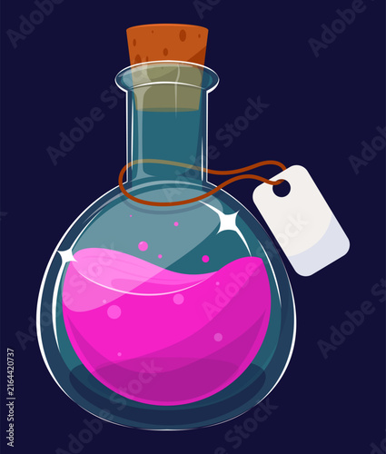 glass vial containing magical liquid
