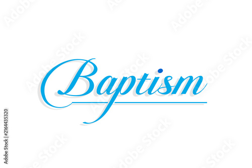 Baptism letter isolated on white background	