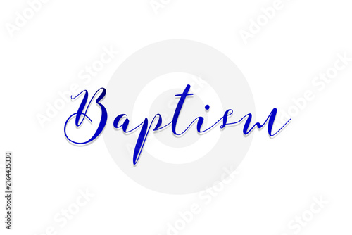 Baptism letter isolated on white background	