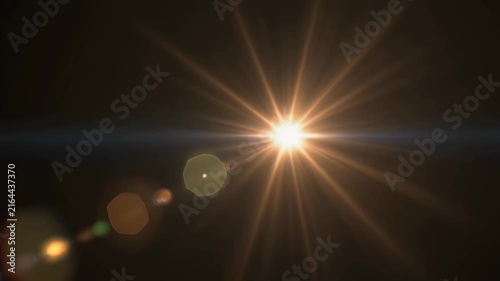 Intense sunlight bloom with smooth falloff, isolated black