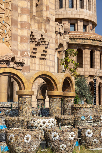 Al Sahaba Mosque, majestic unique Islamic temple in city center Old Market, Sharm el Sheikh, Egypt