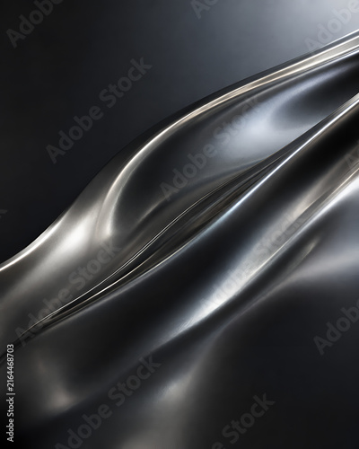 Liquid Gunmetal Waves
