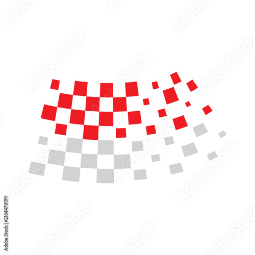 Indonesia flag, vector illustration