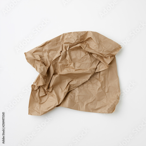 Crumpled sheet of kraft void-fill paper