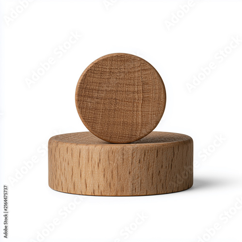 Wooden screw-top cap with grain texture