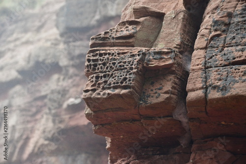 Rock formations in the cliffs, Dunmore East Cliff Walk, Co. Wexford, Ireland