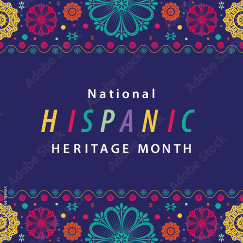 Hispanic Heritage Month Floral Background