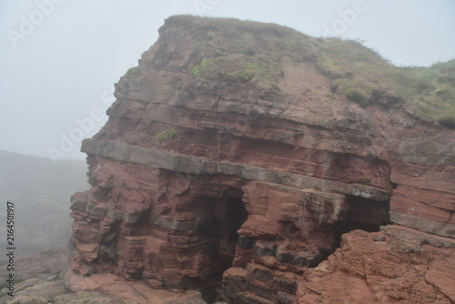 Rock formations in the cliffs, Dunmore East Cliff Walk, Co. Wexford, Ireland