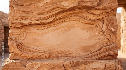 Ultra realistic sandstone surface with warm earthy tones, natural sandy grains and layered sedimentary texture, ideal for architecture, interior, wellness, product backgrounds, organic design and bran