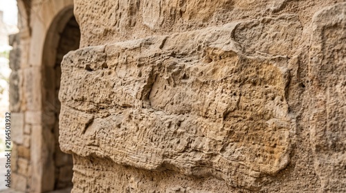 Ultra realistic sandstone surface with warm earthy tones, natural sandy grains and layered sedimentary texture, ideal for architecture, interior, wellness, product backgrounds, organic design and bran