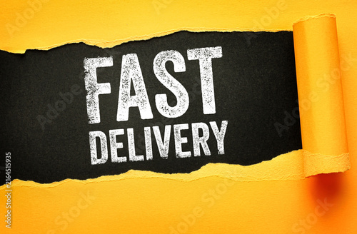 Fotografie FAST DELIVERY text