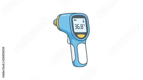 Infrared forehead thermometer for rapid non-contact screening.