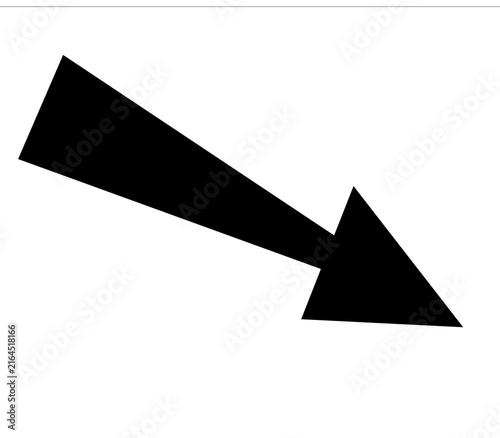 black triangle isolated on white