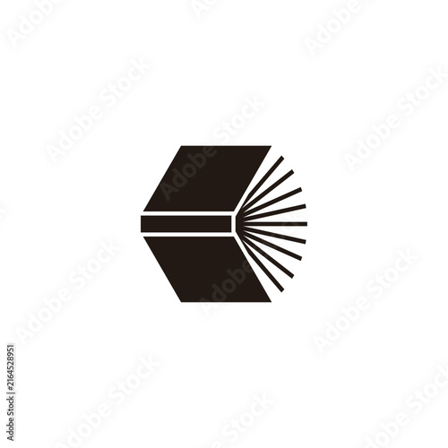 shine book letter k simple symbol logo vector