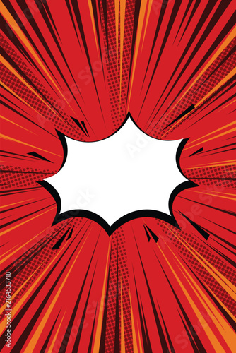 Pop Art Comic Burst Text Box
