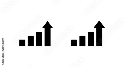 Fotografía Growth chart icon for progress and business