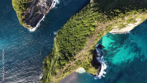 Dramatic Coastal Landscape of Nusa Penida Island from Above.