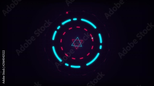 Futuristic Digital Shield Icon Animation Security and Technology Concept