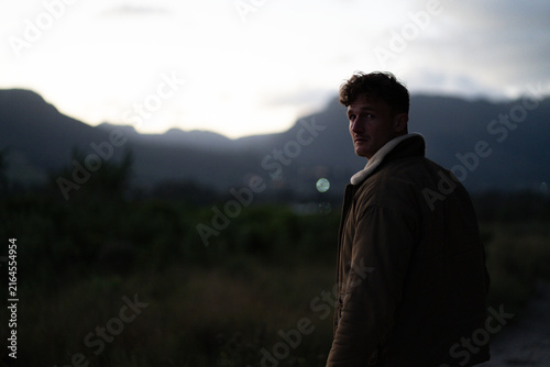 man in the mountains