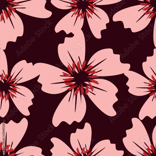 seamless floral flower pattern with Textile Allover Design on Background