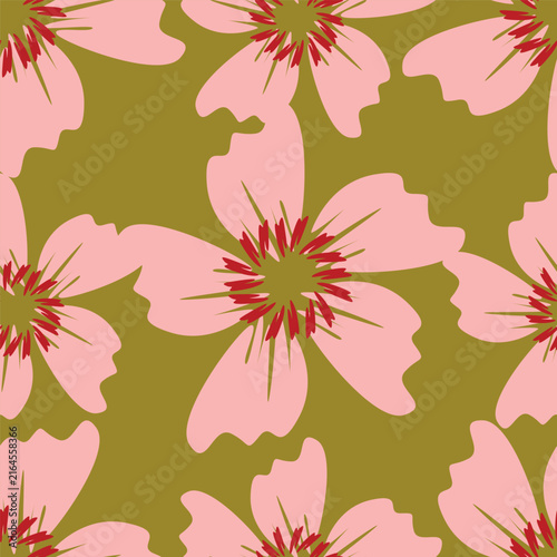 seamless floral flower pattern with Textile Allover Design on Background