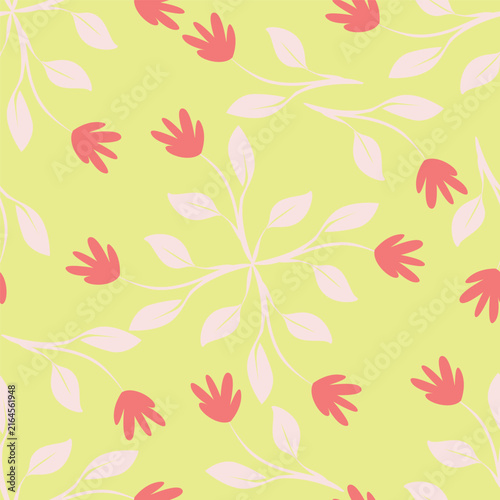 seamless floral flower pattern with Textile Allover Design on Background