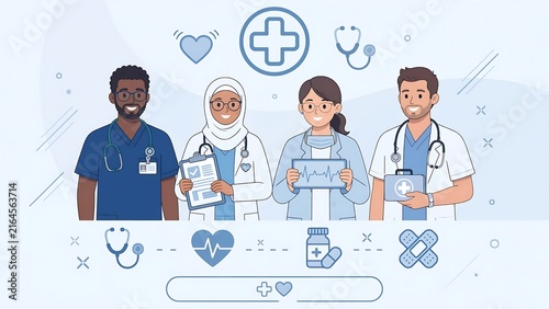 Multi-Ethnic Medical Professionals Portrait