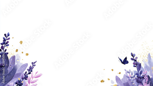 watercolor botanical butterfly and Carnation flowers texture template background. Design for wedding, vip cover, poster, rsvp moderncard.Valentine's Day