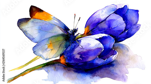 watercolor botanical butterfly and Carnation flowers texture template background. Design for wedding, vip cover, poster, rsvp moderncard.Valentine's Day