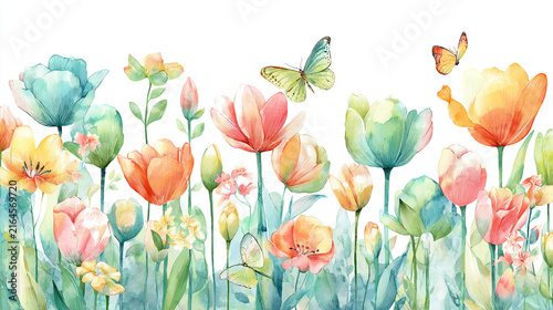watercolor botanical butterfly and Carnation flowers texture template background. Design for wedding, vip cover, poster, rsvp moderncard.Valentine's Day