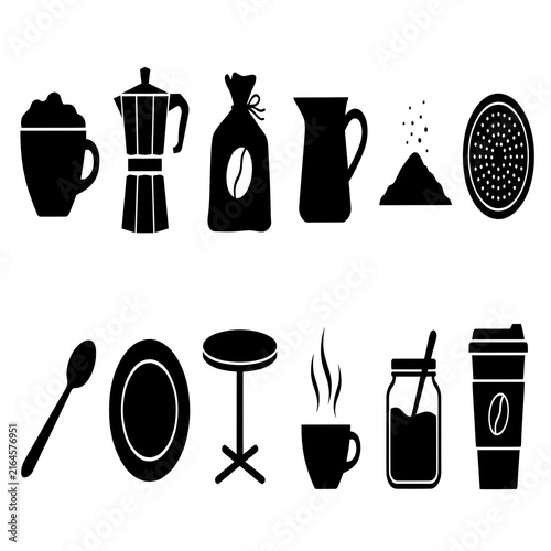 Coffee Line Icons Collection, Espresso Cup and Cafe Beverage Symbols